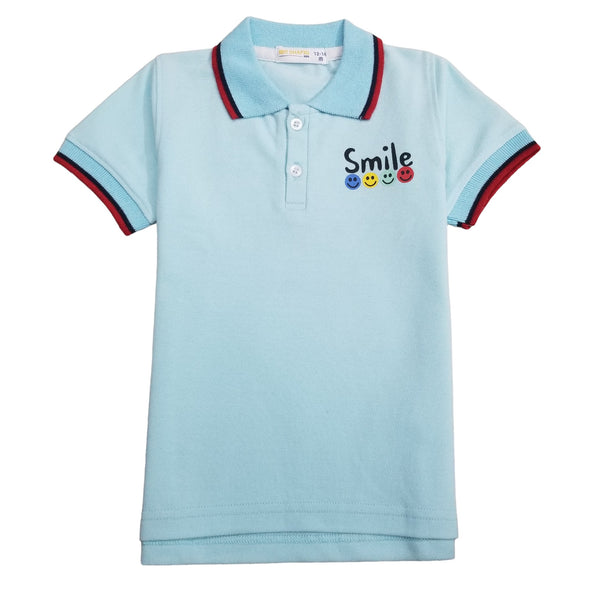 Light Ferozi color Kids Polo For Boys