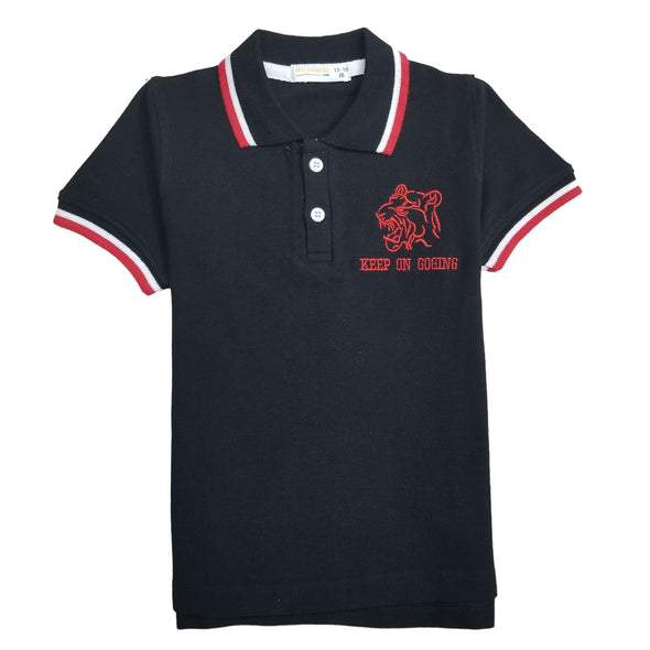 Black Color Kids Polo For Boys